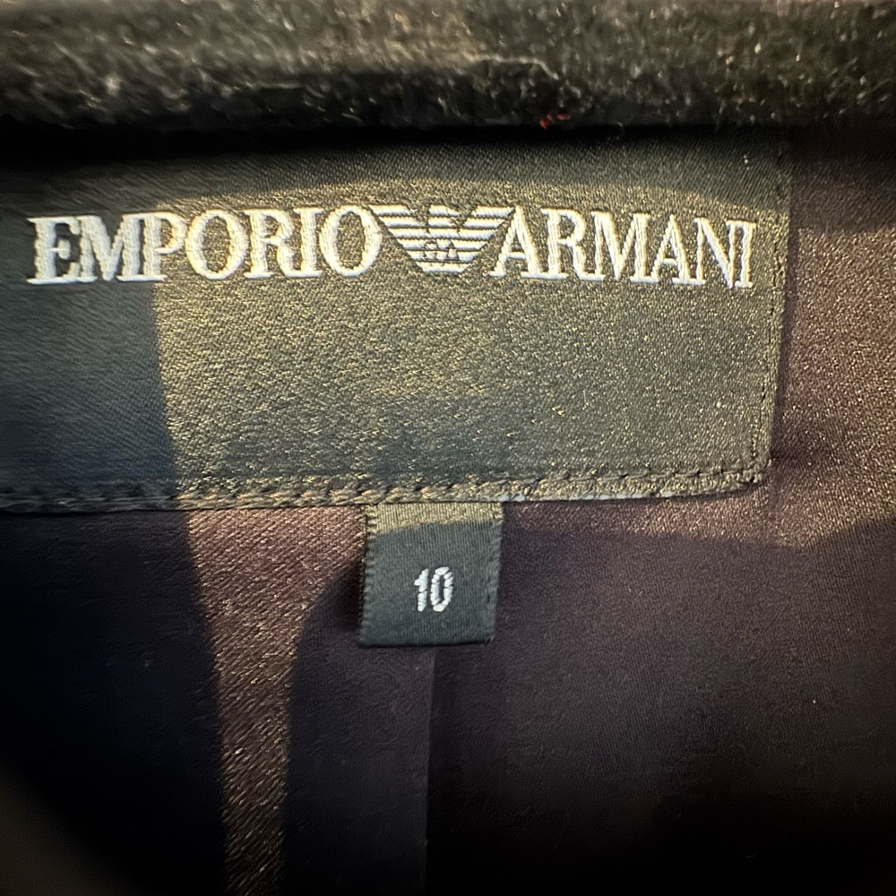 Emporio Armani black Jacket coat asymetrical black like new - Picture 4 of 8